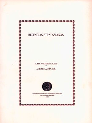 cover image of Herencias Straussianas
